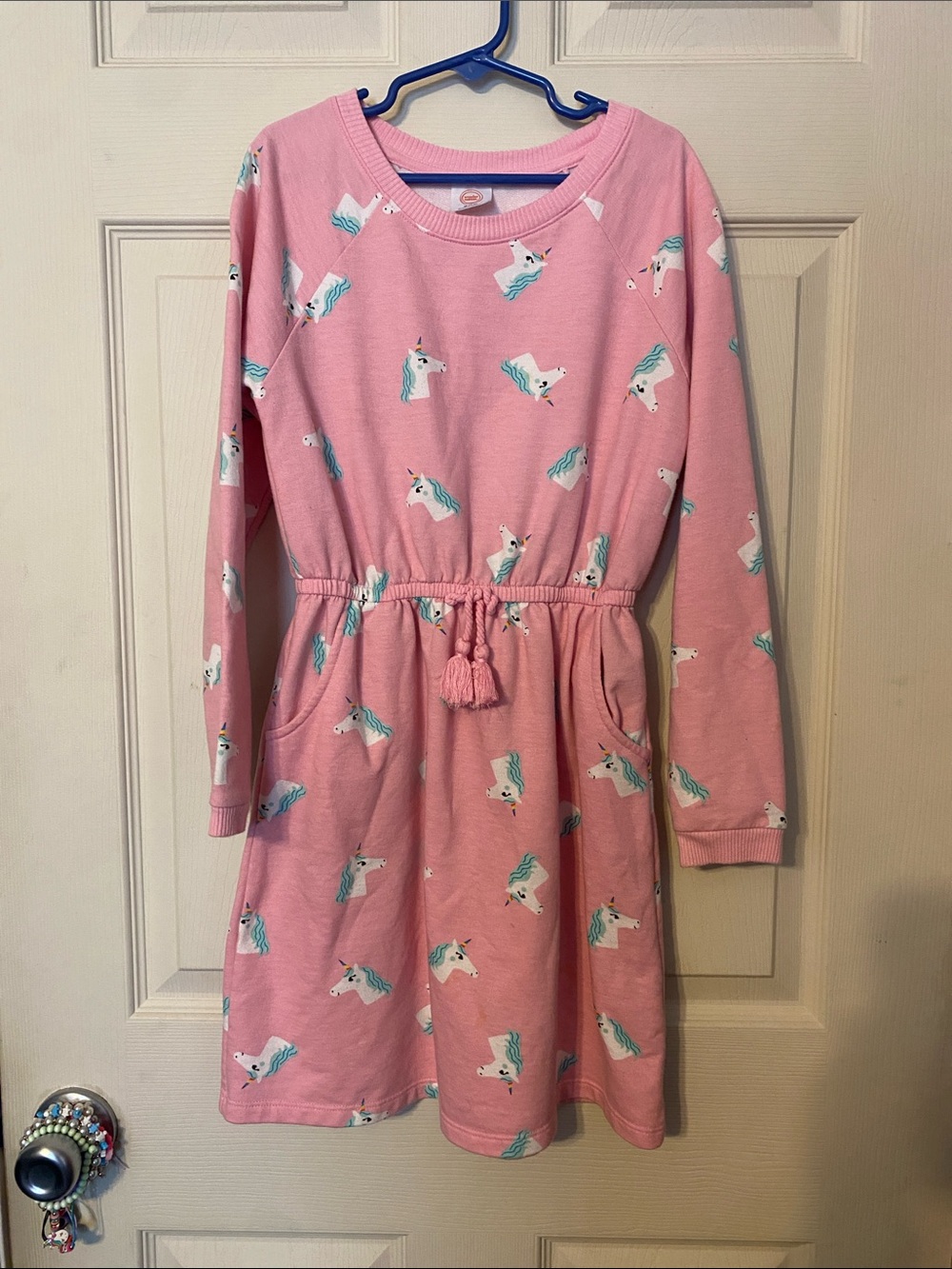 wonder nation Pink Unicorn Print Long Sleeve Sleep Dress